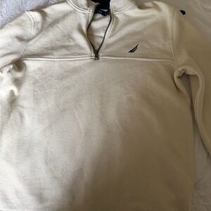 Nautica Men's Off-White Zip-Up Sweater